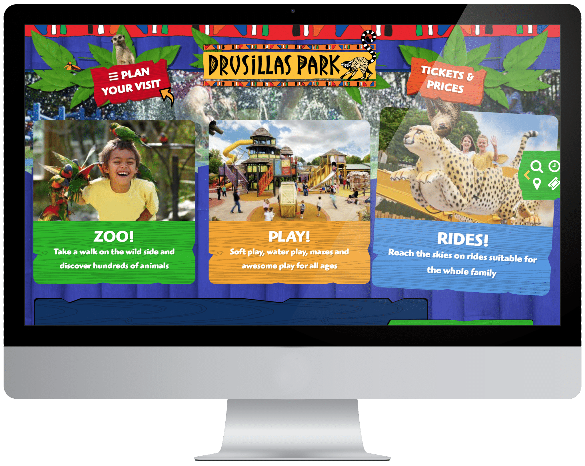 Desktop with PPC theme park and zoo case study