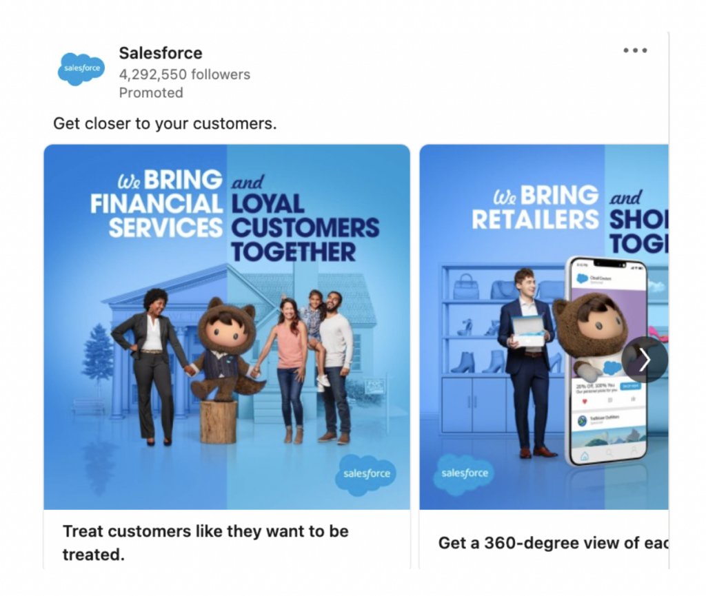 Salesforce Carousel Ads Example