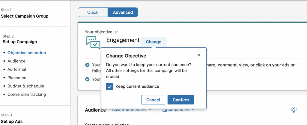 keep current audience linkedin